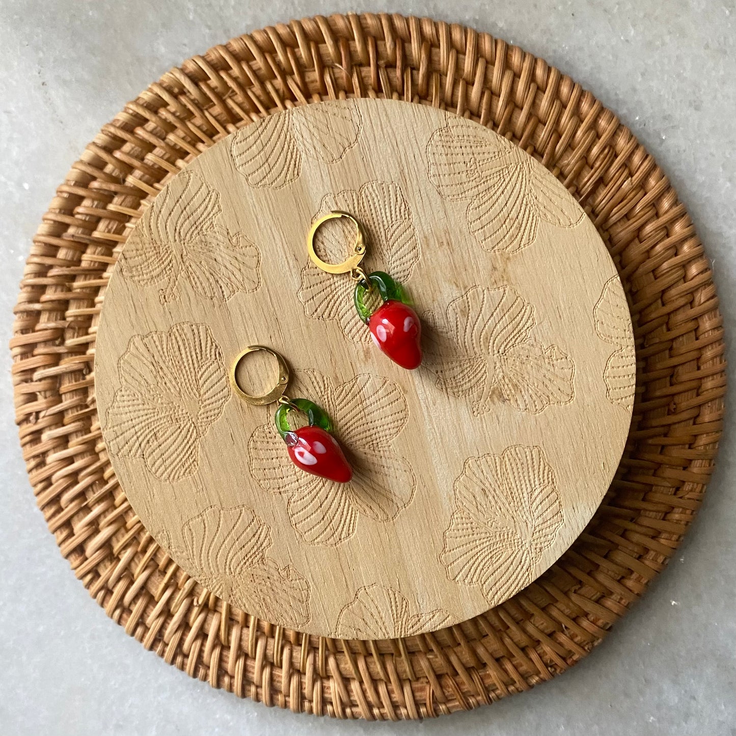 strawberry - earrings